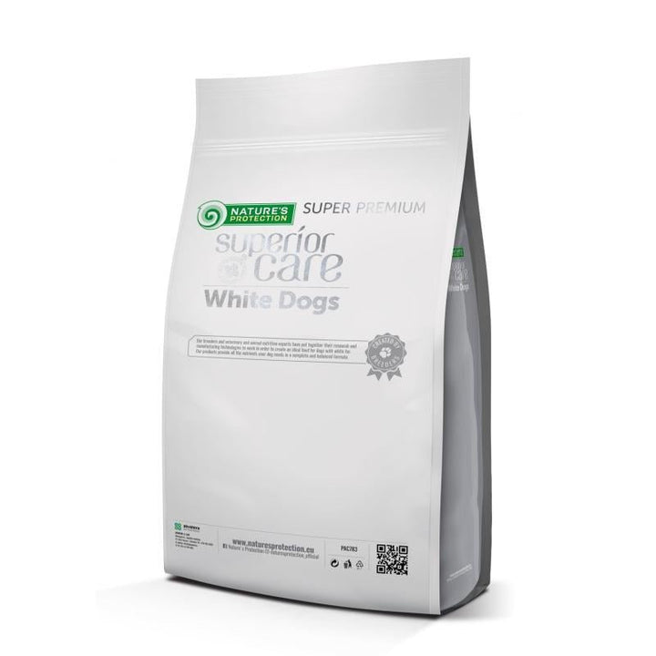 CLEARANCE Nature's Protection Superior Care White Dogs Dry Dog Food For Adult Small And Mini Breeds Light Coated Dogs, Lamb And Rice - SuperiorCare.Pet