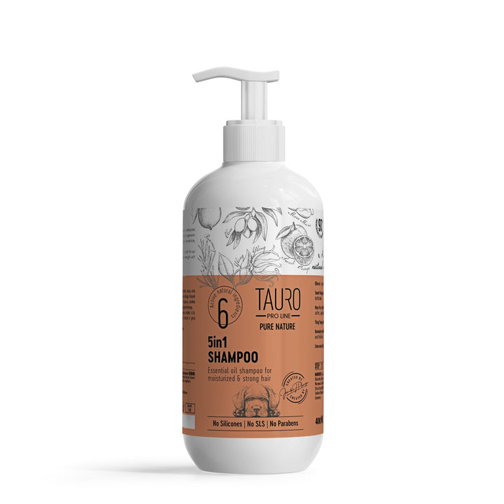 CLEARANCE Tauro Pro Line Pure Nature 5in1 Moisturizing Dog & Cat Shampoo For Gentle Coat And Skin Care Deep Hydration With Essential Oils - SuperiorCare.Pet