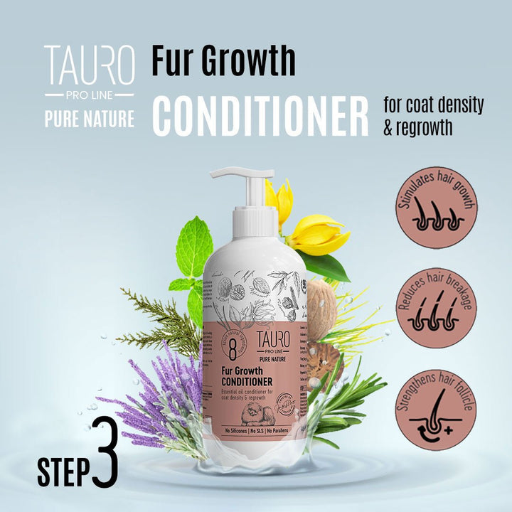 CLEARANCE Tauro Pro Line Pure Nature Fur Growth Dog & Cat Conditioner For Coat Regrowth and Density With Essential Oils - SuperiorCare.Pet