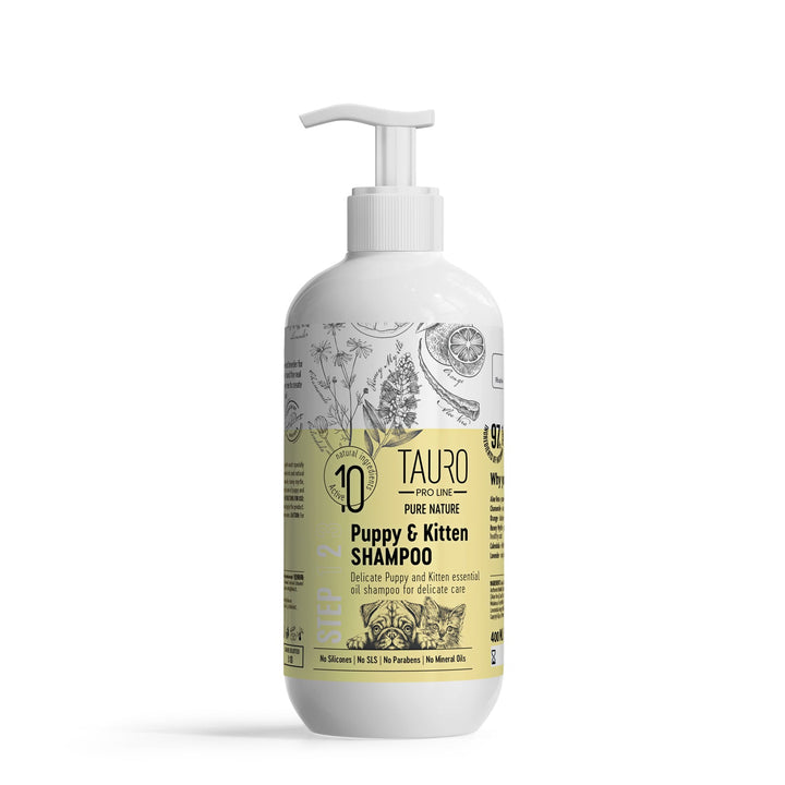 Tauro Pro Line Pure Nature Delicate Puppy & Kitten, gentle coat shampoo for puppies and kittens - SuperiorCare.Pet